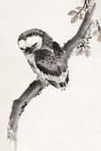 Plakat 61x90,5cm Japanese Owl, Hokusai Japoński Vintage do Salonu