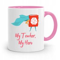 Kubek Różowy Na Dzień Nauczyciela My Teacher Z Nadrukiem Ze Zdjęciem