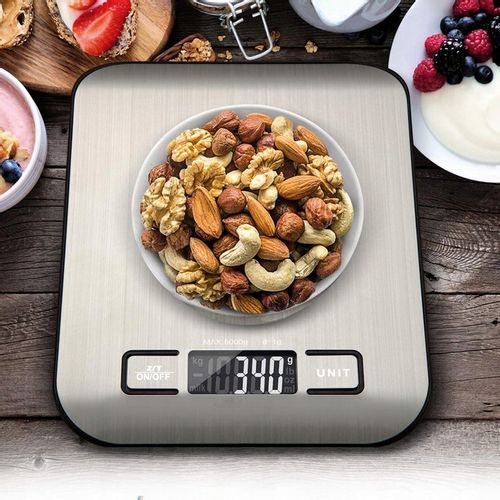 WAGA KUCHENNA ELEKTRONICZNA LCD DO 10KG OD 1G SREBRNA DOMOWA DOKŁADNA na Arena.pl