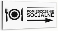Tabliczka informacyjna BIAŁA dibond POMIESZCZENIE SOCJALNE NADRUK UV
