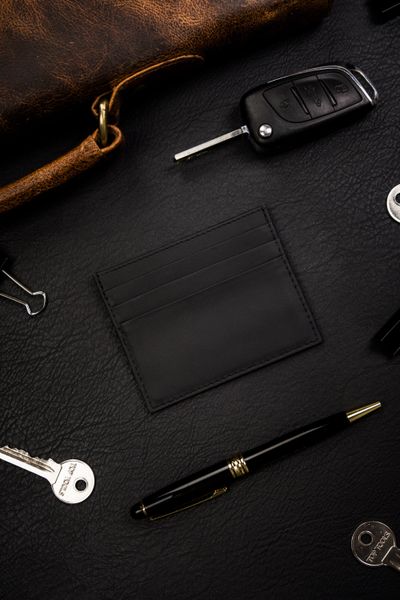 skórzane etui na karty cc323-acl-1237 black zdjęcie 2