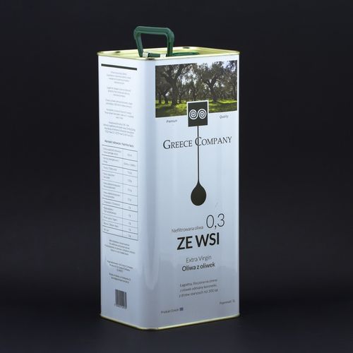 Oliwa z oliwek ZE WSI niefiltrowana Extra Virgin łagodna 0,3% 5 l na Arena.pl