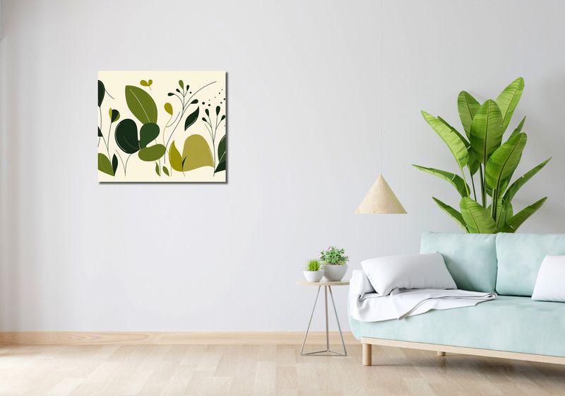 Obraz 70x60cm Świeżość Liści zdjęcie 2