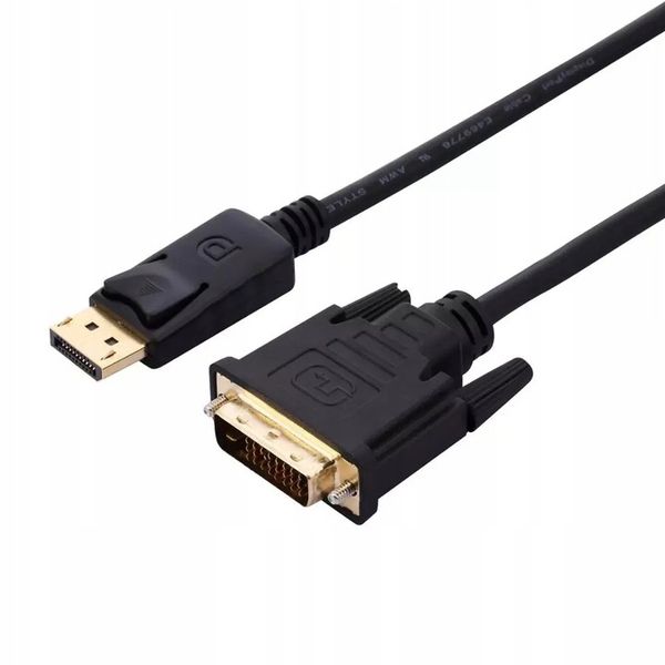 KABEL KONWERTER DISPLAYPORT DP - DVI FULLHD 1,8M zdjęcie 1