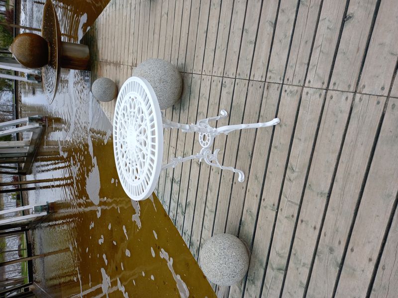 STÓŁ ŻELIWNY OGRODOWY FI 56cm PIĘKNY zdjęcie 3