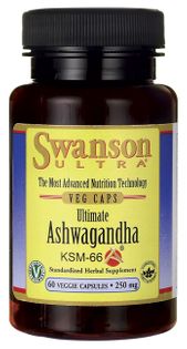 Ashwagandha KSM-66 250mg ekstrakt 60 kapsułek SWANSON