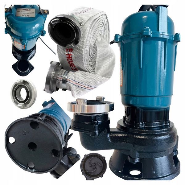 Pompa do wody BRUDNEJ 20 000 l/h SZAMBA z ROZDRABNIACZEM 3200 W WĄŻ 30m zdjęcie 1