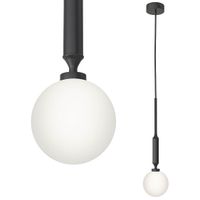 Szklana lampa do sypialni Ero I wisząca kula ball biała