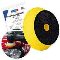 pad polerski mini 95mm średni tarcza gąbka na rzep żółty e-lakiernik