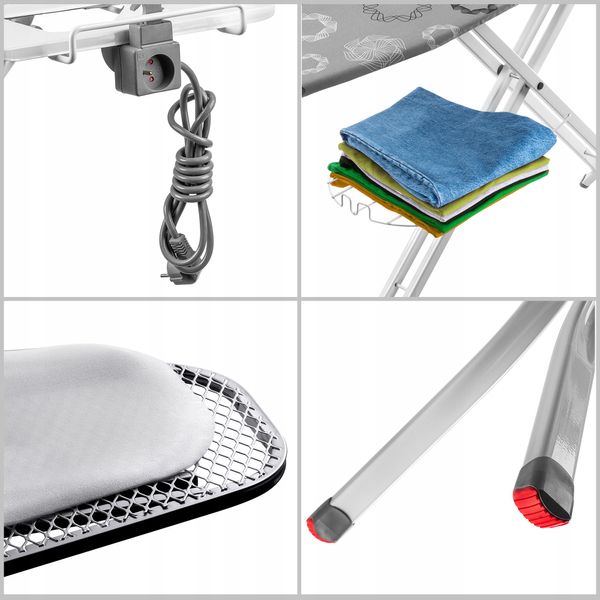 KADAX Deska Do Prasowania 120x38cm Z Gniazdkiem zdjęcie 7