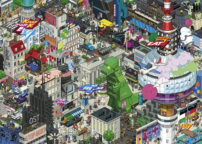 Puzzle Heye 1000 elementów. Pixorama. Berlin Quest zdjęcie 2