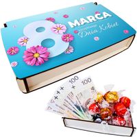 Prezent Na Dzień Kobiet Ozdobne Pudełko Na Słodycze Z Życzeniami