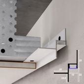 Profil cieniowy dystansowy LED do sufitów z GK (biały)