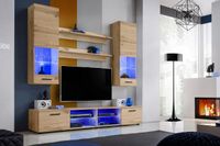 Pan Igiełka - Zestaw Mebli Komplet - Meblościanka RTV z Witrynami