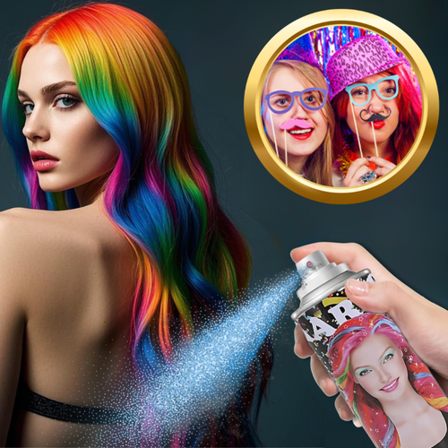 koloryzujący spray do włosów lakier czarny brokat 250 ml na Arena.pl