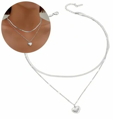 Naszyjnik lancuszek srebrne serduszko CELEBRYTKA na Arena.pl