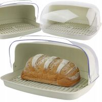 CHLEBAK JEDNOCZĘŚCIOWY PLASTIKOWY Z PRZEZROCZYSTĄ POKRYWĄ 32X25X17 CM