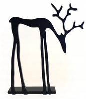 decolicious Figurka renifer 180mm metalowa czarna DECOF01a