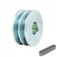 Koła koło pasowe szajba 2 paski 2x 13mm HA | fi 80 otwór 24 mm | + wpust