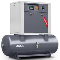 Sprężarka śrubowa na zbiorniku 200L - LUFT 700 5,5kW 400V - 650 L/min.