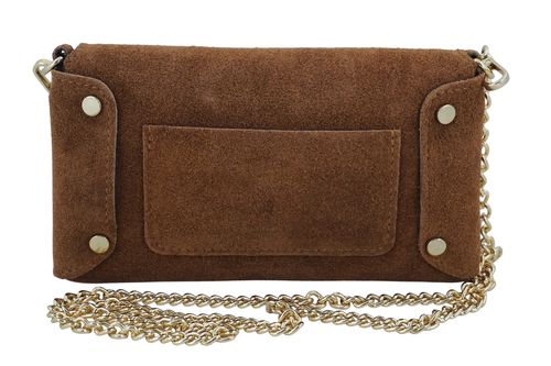 Zamszowa kopertówka na łańcuszku Barberinis - Brązowa na Arena.pl