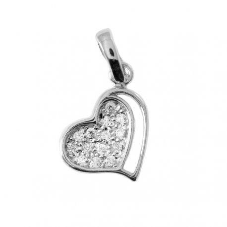 SREBRNY WISIOREK SERDUSZKO Z CYRKONIAMI SREBRO PRÓBY 925 na Arena.pl