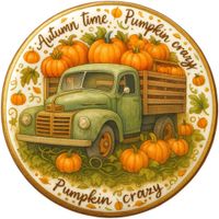 CIASTKO LUKROWANE BIG STOCK PUMPKIN ROZ.XL KOŁO RĘCZNIE ROBIONE