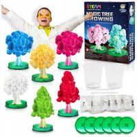 6 SZT ZESTAW EDUKACYJNY HODOWLA KRYSZTAŁÓW EKSPERYMENT DRZEWKO KRYSZTAŁY XL