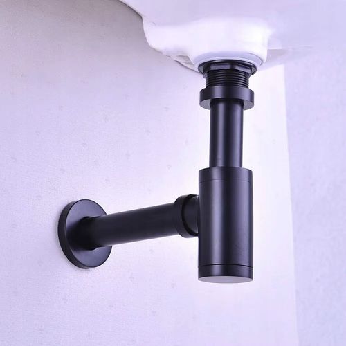 ZESTAW: SYFON UMYWALKOWY DO UMYWALKI + KOREK KLIK-KLAK Z PRZELEWEM CZARNY na Arena.pl