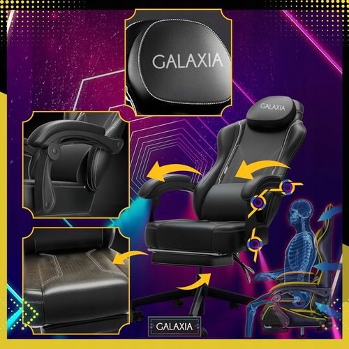 FOTEL GAMINGOWY BIUROWY Obrotowy Kubełkowy Krzesło Gamingowe Z Podnóżkiem na Arena.pl