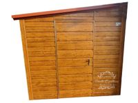 Domek Ogrodowy Schowek Garaż 2,5x6 Brama uchylna   dach spad w lewo ID209