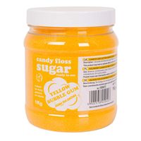 kolorowy cukier do waty cukrowej żółty o smaku gumy balonowej 1kg