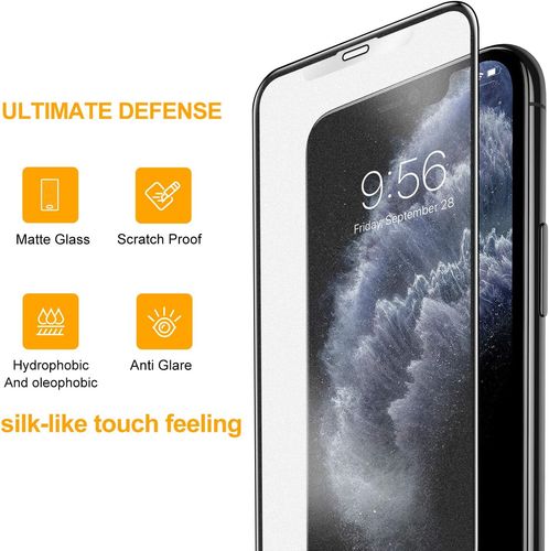 Matowe Szkło Hartowane 9H 3D do iPhone 11 Pro Max XS Max Ramka Ochrona na Arena.pl