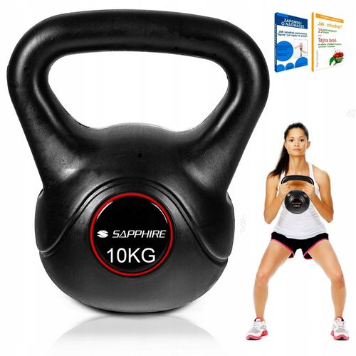 Hantel KETTLEBELL Sapphire 10KG kula ODWAŻNIK kettle HANTLA do ćwiczeń na Arena.pl