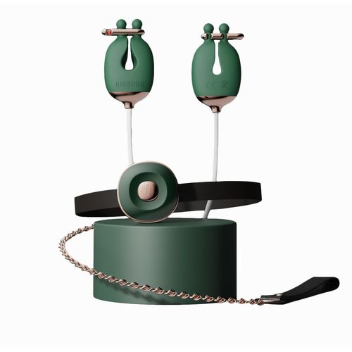 zaciski no.2 vibrating nipple clamps and choker set green qingnan na Arena.pl