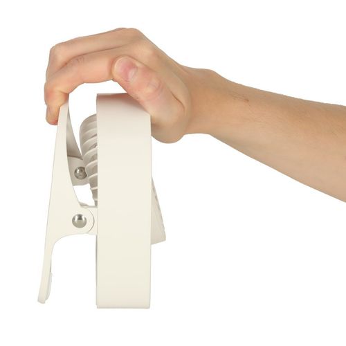 WENTYLATOR WIATRAK BIURKOWY Z KLIPSEM USB 11 CM BIAŁY na Arena.pl