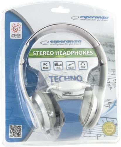 SŁUCHAWKI AUDIO STEREO TECHNO EH145W BIAŁE na Arena.pl