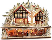 Scena zimowa z drewnianym oświetleniem G.Wurm