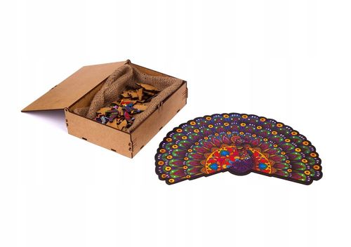 Puzzle Drewniane Eko 78 Luksusowy Paw A4 Puza4-01735 na Arena.pl