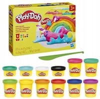 PLAY-DOH CIASTOLINA MODELINA 12 TUB MIX KOLORÓW BROKAT GLITTER BRILLANT