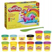 PLAY-DOH CIASTOLINA MODELINA 12 TUB MIX KOLORÓW BROKAT GLITTER BRILLANT