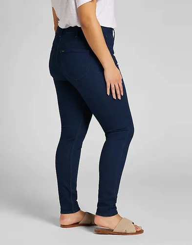 Damskie spodnie jeansowe LEE Super High Scarlett DARK EVITA L32GPVYY W40 L31 na Arena.pl