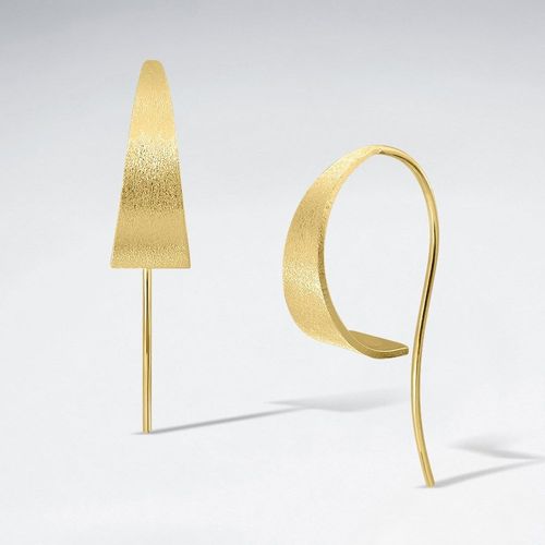 srebrny pozłacane szczotkowane kolczyki na Arena.pl