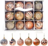 BOMBKI na CHOINKĘ ŚWIĘTA świąteczne ZŁOTE 12 sztuk