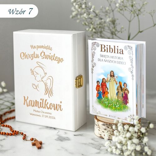BIBLIA NA KOMUNIĘ PREZENT NA CHRZEST PISMO ŚWIĘTE NA KOMUNIĘ PAMIĄTKA na Arena.pl