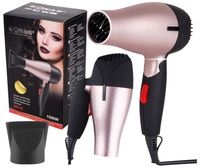 SUSZARKA DO WŁOSÓW TURYSTYCZNA SKŁADANA 1500W MOCNA RÓŻOWA +