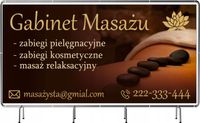 BANER REKLAMOWY 200x100 cm projekt w cenie GABINET MASAŻU twój tekst