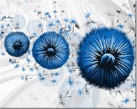 40CM 50CM OBRAZEK ŚCIENNY NIEBIESKIE DMUCHAWCE 5 DRUK PŁÓTNO OBRAZ