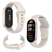 Pasek do Xiaomi Mi Band 8/9/10 opaska watch silikonowy beżowy mocny trwały