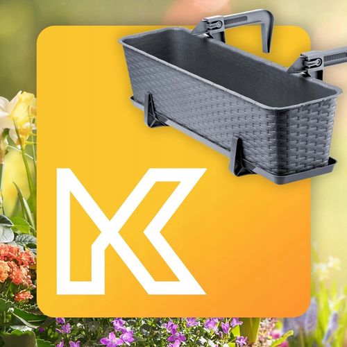 4x SKRZYNKA BALKONOWA DONICZKA DONICA 60cm Z UCHWYTAMI GRAFITOWA na Arena.pl